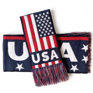 Bufanda Larga Acrílica de Alta Definición HD para Hombres, Aficionados a la Selección de Fútbol de EE. UU., para la Copa <span class=keywords><strong>Mundial</strong></span> de Fútbol, Transpirable y Duradera - Product Image 2