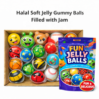 Candy Factory Envasado individualmente Eyeball Fruit Jelly Fruit Jam Filled Gummy Candy