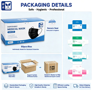 Mascarillas Quirúrgicas Médicas Certificadas CE MDR, Paquete al por Mayor, 3 Capas, Libres de Látex, Hipoalergénicas, para Clínicas Dentales - Product Image 4