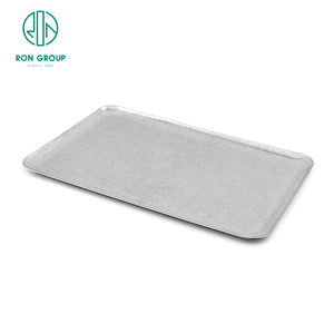 Plateau de service de restauration rapide en <span class=keywords><strong>acier</strong></span> inoxydable 304 de grande capacité carré en gros pour les couverts de dîner de restaurant d'hôtel - Product Image 5