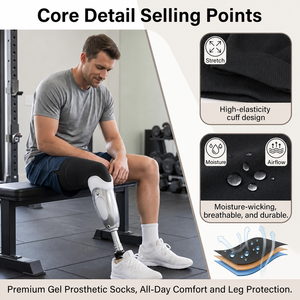 Calcetines Reductores <span class=keywords><strong>de</strong></span> Sótanos <span class=keywords><strong>para</strong></span> Prótesis, Calcetines <span class=keywords><strong>para</strong></span> Amputados, Calcetines <span class=keywords><strong>para</strong></span> Prótesis <span class=keywords><strong>de</strong></span> Miembros, <span class=keywords><strong>para</strong></span> Hombres y Mujeres, Negros - Product Image 5