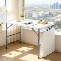 Table longue pliable en plastique robuste de 1,20 m, imperméable, idéale pour la location événementielle et les activités communautaires (vente en gros)