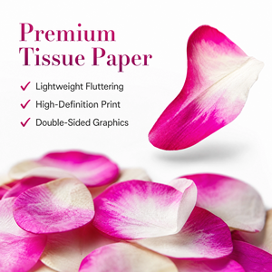 Pétales <span class=keywords><strong>de</strong></span> rose artificiels en papier, confettis avec couleur et taille personnalisées en usine pour la vente en gros, fournitures pour mariages et fêtes - Product Image 2
