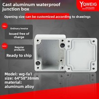 Boîtier en aluminium moulé sous pression avec revêtement en poudre FA1/WG-FA1, boîte de jonction 64x58x35mm, étanchéité des câbles extérieurs