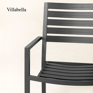 Juego de Comedor Moderno para Exteriores, Totalmente de Aluminio, 5 Piezas, Muebles de Jardín y Patio, Mesa y Sillas Apilables, para Hotel, Bistro, <span class=keywords><strong>Restaurante</strong></span> - Product Image 3