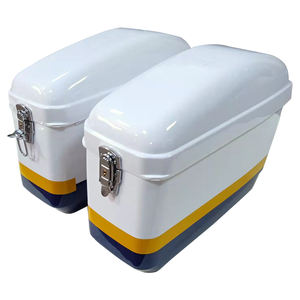 เครื่องมือรถจักรยานยนต์สอง Weeler GN125ชิ้นส่วนรอบมอเตอร์สีฟ้าสีขาวด้าน<span class=keywords><strong>ข้าง</strong></span>กล่องกระเป๋า - Product Image 5