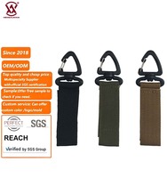 Boucle de suspension réglable en nylon tactique pour extérieur, 25 mm (1 pouce), pour accrocher des gants, des cordes d'escalade, des accessoires de sac