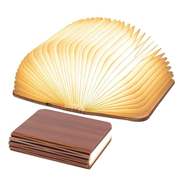 Factory direct sale led lamp rechargeable open folding foldable led book night light