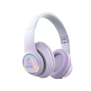 سماعات بلوتوث 5.3 عادية ملونة RGB رائجة البيع مع وظائف بطاقة TF وراديو FM ومدخل AUX، سماعات رأس للهدايا والألعاب والموسيقى - Product Image 3