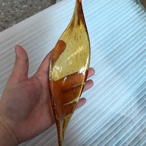 Lustres en verre LED à feuilles d'érable suspendus au plafond, grand modèle, luxe moderne contemporain pour hôtel - Product Image 6
