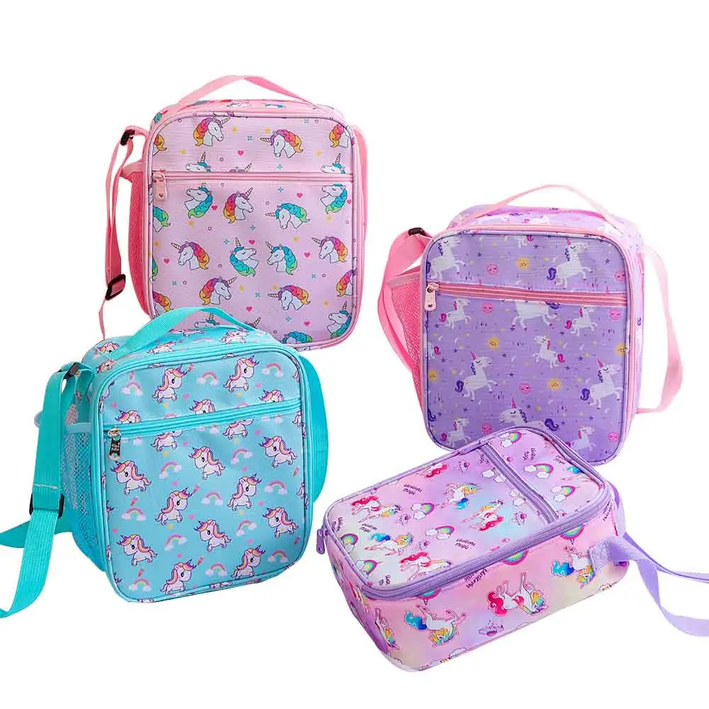 Cartoon Unicorn children's portable lunch bag Students outdoor thermal bag