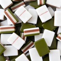 Jeu de tuiles de Mahjong américain haut de gamme au design moderne pour 4 joueurs, jeu de tuiles La Vie En Mahj, jeu de Mahjong de luxe