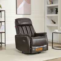 Hot Sale Wohnzimmer möbel Single Eco Leder Drehbarer Schaukel stuhl