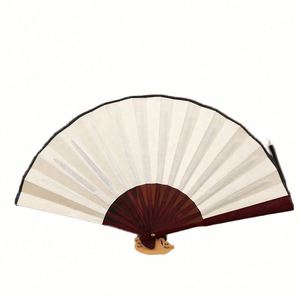 Éventails pliables portables en bambou et tissu, peints sur mesure, style chinois, pour mariages et festivals - Product Image 1