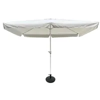 Ensemble de salle à manger d'extérieur avec parasol, ensemble de meubles de jardin, table en verre et 4 chaises empilables