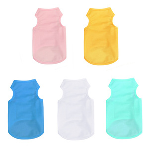 Evcil Hayvan Giyim İlkbahar Yaz Ince Nefes Alabilen Polyester Köpek Yeleği Küçük Köpek Fransız Bulldog Düz Renk Avrupa-Amerikan Tarzı - Product Image 4