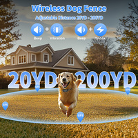 Collar de Adiestramiento para Perros 2 en 1 con GPS, Valla Inalámbrica para Exteriores, Diseño Recargable e Impermeable, Sistema de Contención Eléctrica