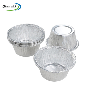 Molde para Hornear de Aluminio de 110 ml, Apto para Horno, para <span class=keywords><strong>Huevos</strong></span>, Muffins, Pasteles, Tazón Redondo Pequeño de Papel de Aluminio para Sopa - Product Image 1