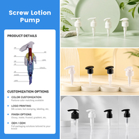 Pompe Distributrice de Liquide Personnalisée pour Cosmétiques, Usine de Fabrication de Pompes à Lotion, Pompe à Vis 24mm 28mm 32mm, Pompe à Commutation Gauche/Droite pour Bouteille en Plastique