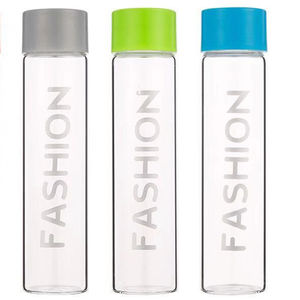 Botella De Agua Potable De Cristal Del Deporte Del Cilindro De 250ml 500ml 800ml Voss Con Las <span class=keywords><strong>Tapas</strong></span> - Product Image 6