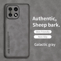 Étui de téléphone professionnel de luxe pour OnePlus 15 / 1+15 en cuir PU effet peau de mouton, protection intégrale de l'objectif, antichoc, coque arrière