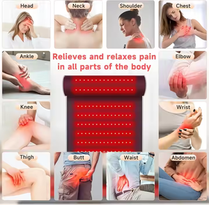 Phenitech LED Beads Red Light Leather Red Light Massage Mat para perder peso con soporte para el cuello - Product Image 5