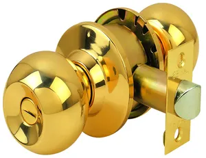개인정보 보호 둥근 공 원통 모양 자물쇠 Hyland OEM 남아메리카 유형 587 PB BK, 1 개의 옆 동전을 가진 둥근 손잡이 자물쇠