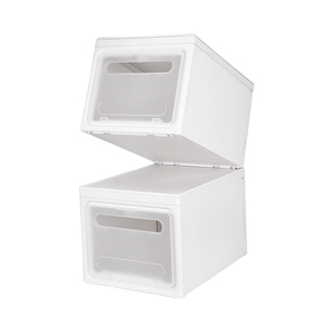 Double Lids Plastic Storage Basket Plastic Storage Bins for Use in Kitchen, Pantry, Living room