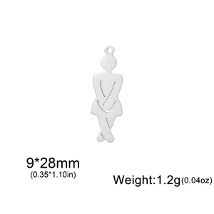 Pendentif en acier inoxydable plaqué or pour femme et homme, breloque <span class=keywords><strong>symbole</strong></span> pour collier, bracelet, fabrication de bijoux - Product Image 6