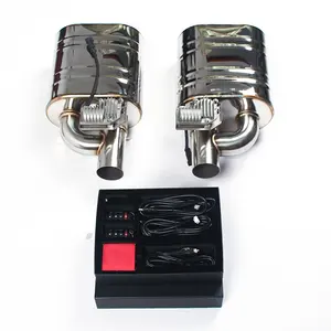 Variabel tipe H single-inlet single-outlet elektrik valvetronic muffler 1 pengontrol untuk 2 muffler dengan 4 tombol remote
