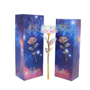 <span class=keywords><strong>Rosa</strong></span> in Foglia d'Oro 24k con Scatola Regalo e LED, Fiore Artificiale Galassia per Natale e San <span class=keywords><strong>Valentino</strong></span> - Product Image 1