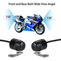Zimtop imperméable à l'eau 3 pouces 1080P + 720P 30fps vision nocturne Électrique moto dash caméra véhicules DVR