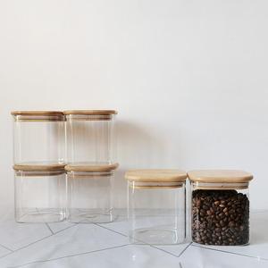 Glass Spice Jar Square Glass Jar <strong>Kitchen</strong> <strong>Storage</strong> <strong>Containers</strong> Glass Jar with Lid for Food - Product Image 6