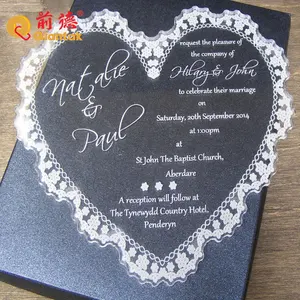 Tarjetas de invitación de boda personalizadas, espejo acrílico, tarjeta de invitación de lujo, corte láser, venta al por mayor