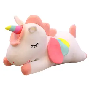 Peluş oyuncak pembe unicorn sevimli süper yumuşak unicorn parti malzemeleri doldurulmuş hayvanlar peluş unicorn oyuncaklar