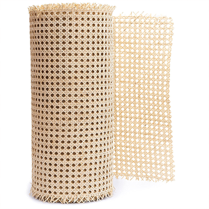 Natural Bamboo Wicker Webbing Sheet Rotin Cane Material Open Rattan Mesh for Home Decor