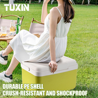 Glacière rigide portable TUXIN 15L en PE, isolation froid/chaud, grande capacité, pour une rétention optimale de la glace