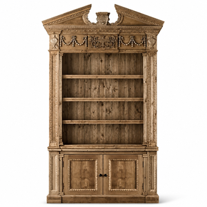 Librería <span class=keywords><strong>de</strong></span> Madera Maciza Tallada a Mano <span class=keywords><strong>de</strong></span> Lujo, Vitrina Rústica Grande Estilo Campestre Francés, Estantería <span class=keywords><strong>de</strong></span> <span class=keywords><strong>Biblioteca</strong></span> Tallada <span class=keywords><strong>de</strong></span> Alta Gama - Product Image 1