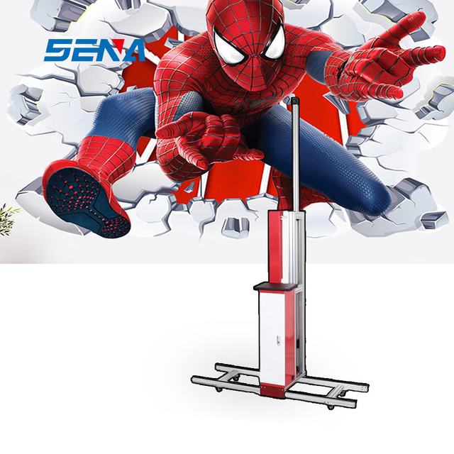 2M Wide Width 3D Vertical Wall Printer Digital Varnish Inkjet Direct to Wall Printing Machine