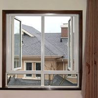 Fenêtre à battant moderne en alliage d'aluminium avec verre Low-E et isolation phonique, fenêtre de balcon du sol au plafond, taille personnalisée