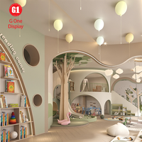Design d'intérieur créatif pour restaurant pour enfants en bois, mobilier de terrain de jeux personnalisé, décoration de meubles pour enfants