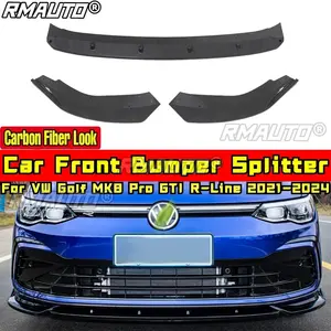 Kit carrosserie pour VW Golf MK8 Pro GTI R-Line 2021-2024, spoiler de pare-chocs avant, aspect fibre de carbone, lèvre de pare-chocs avant, accessoires de voiture - Product Image 1