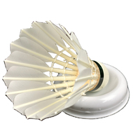 Volant de badminton DunRun DR-12 durable, volant d'entraînement en plumes d'oie de qualité supérieure avec 2 couches de liège