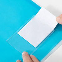 Pochette porte-documents populaire en plastique PP transparent A4, étanche, carrée, moulée par injection, avec bouton-pression