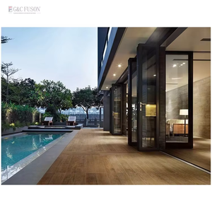 Puertas Plegables de Vidrio Templado con Aislamiento Térmico y Acústico Estilo Nórdico Fuson, Puertas Plegables Tipo Acordeón para Patio y Balcón - Product Image 6