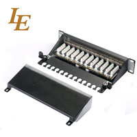 Placa frontal de red para montaje en rack LE P2448 con organizador de cables Cat6 CAT5e UTP FTP