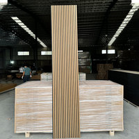 EAZART Panneaux acoustiques en bois de chêne décoratifs de haute qualité, panneaux de plafond acoustiques en MDF, panneaux muraux en lattes de bois