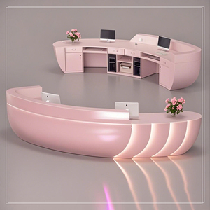 Luxury Office Front Desk bar <b>Counter</b> Store Hospital Company <b>Receptions</b> Factory Service Workstation Desks With Good Price - Product Image 1