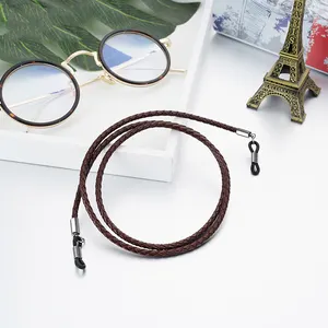 Genuine Leather Reading Glasses Hanging Neck Chain Sunglasses Chain 3 Colors Eyeglass Chain sunglasses strap Anti - Slip Holder