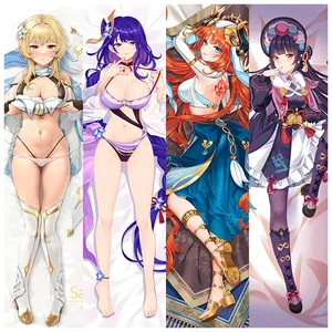 Genshin تأثير مخصص أنيمي ثنائي الأبعاد DakimakuraBody وسادة الكرتون مثير Dakimakura فتاة لا موك تصميم مخصص